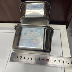 AGブランドのステンレス製深型組バット1号　2個セットの画像