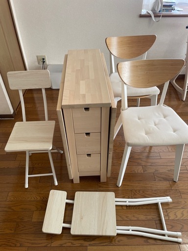 IKEAダイニングテーブル＋チェア　