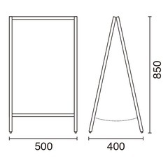 [店舗用看板] 両面スタンド式木製マーキングボードの画像