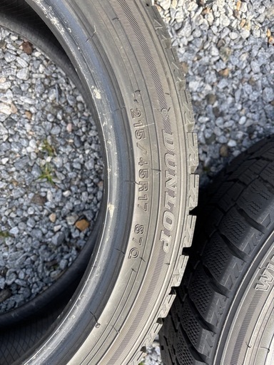 スタッドレスタイヤ 17インチ 4本セット 215/45r17 DUNLOP