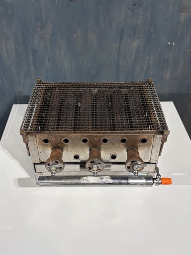 業務用 焼き鳥器 ガス焼き台 プロパン(LPG) 3連 バーナー 焼鳥/串焼き 店舗使用品