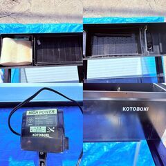 【❗️✨90cmワイド水槽セット✨❗️】KOTOBUKI 90×45×45 上部フィルター付✨簡易清掃済み・現状品‼️の画像