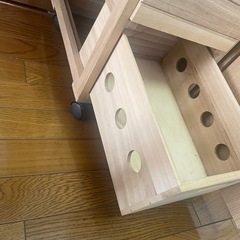 キャスター付収納棚４段　＋収納棚４段の画像