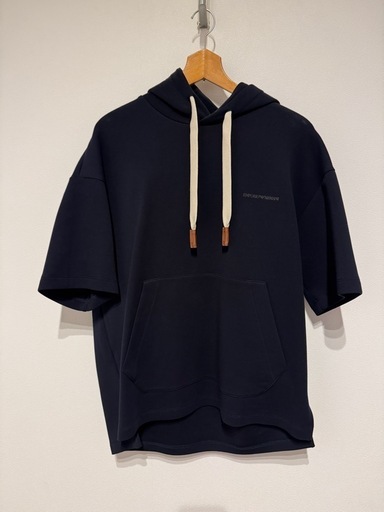 新品 EMPORIO ARMANI エンポリオアルマーニ 半袖パーカー フーディ M