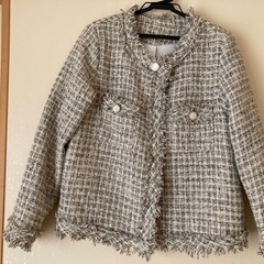 Frene パールボタンノーカラージャケット セレモニー　フォーマルの画像