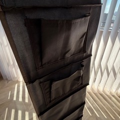 クローゼット吊り下げ収納6段 サイドポケット2つの画像