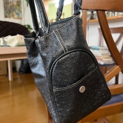 ダチョウ革オーストリッチ風 ハンドバッグの画像