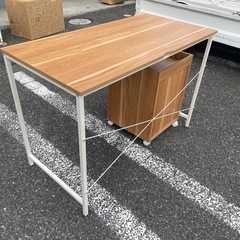 デスク 収納ワゴン セットの画像