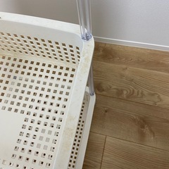 バスケットワゴン　2個セット　収納ケース　ラック　棚　プラスチックの画像