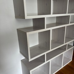 オープンシェルフ／収納棚（ホワイト）引き取り限定※無料の画像