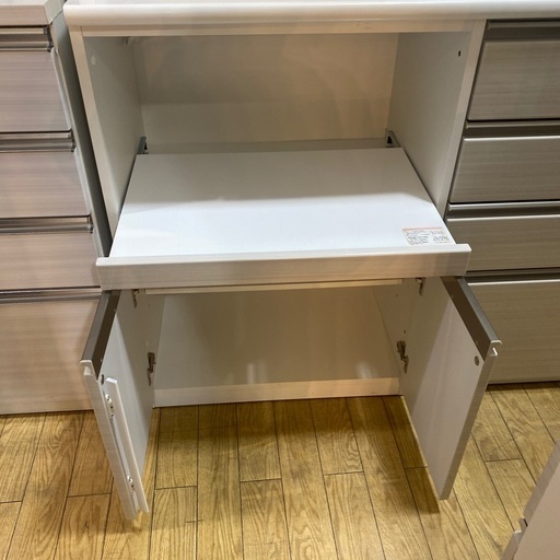 4/4値下げしました⭐️美品⭐️NITORI レンジボード  キッチンボード Nポスティア140KBWH  引き出しソフトクローズ モ