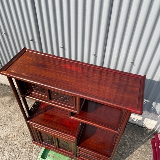 中古品 茶棚 違い棚 飾り棚 アンティーク 昭和レトロ 