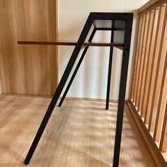 パソコンデスク ワークデスク 机 ブラウン×ブラックの画像