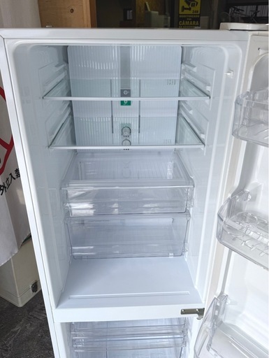 札幌市内配送可 美品 18年製 SHARP シャープ 271L 2ドア冷蔵庫 SJ-PD27D-W プラズマクラスター 右開き 