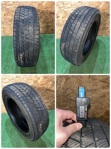 法人販売★BS VRX3 185/60R15 22年製 スタッドレス 4本セット センター8.7mm サイド8.0mm