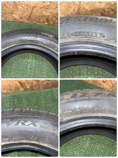 法人販売★BS VRX3 185/60R15 22年製 スタッドレス 4本セット センター8.7mm サイド8.0mm