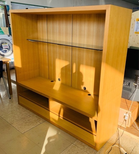【ジモティー割引で最大15％OFF⭐️】壁面収納テレビ台 ライトブラウン いさみや