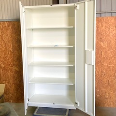 鍵付き OKAMURA スチールキャビネット 5段 収納ボックス 棚 幅900×奥行450×高さ1810mm オフィス家具の画像