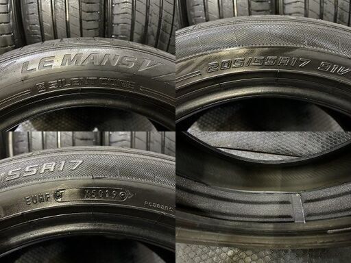 DUNLOP LE MANS V ルマン5 205/55R17 17インチ 夏タイヤ 4本 バリ溝 吸音スポンジ ステップワゴン ヴォ
