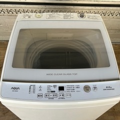 AQUA AQW-V8M 8.0kg 2022年製 全自動洗濯機 ホワイト の画像