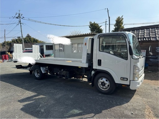 エルフ積載車・（車検令和9年2月23日迄）希少5200CC・ターボ・6速マニュアル・極東フルフラット・最大積載量3500Kg