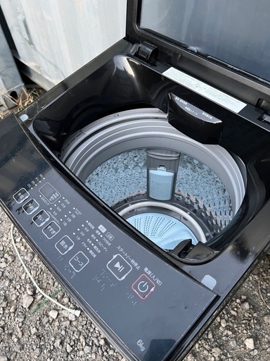 全自動洗濯機 ニトリ ブラック 6kg 千葉県 引き取り限定の通販はau PAY 
