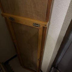 【0円】全身ミラー／高さ147cm／ホワイト塗装ありの画像