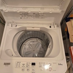 弘前引き取り限定】全自動洗濯機 ヤマダ YWM-T50H1 5.0kg 2021年製　Tの画像