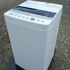 [八6919]  ハイアール  2020年製  全自動電気洗濯機  4.5kg  JW-C45D  外形寸法  幅526㎜  奥行500㎜  高さ888㎜の画像