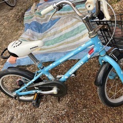 自転車　水色　　16インチの画像