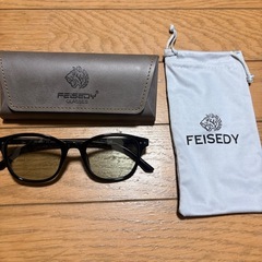 未使用品　FEISEDY] サングラス レディース メンズ UV400 紫外線カット 人気 おしゃれ 軽量 カラーレンズの画像