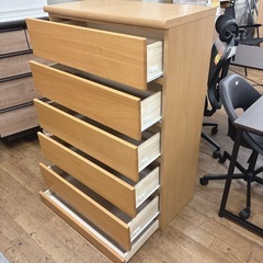 I645 🌈 三友ファニチャー 5段＋隠し引出し付きチェスト ⭐ クリーニング済の画像