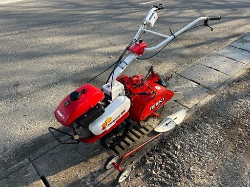 イセキ　管理機　畝立て　 KC33 ランドミニ33　ハンドル上下回転　耕運機　家庭菜園 3.5馬力 Wタイヤ 土あげ 溝上げ 畝上げ 培士 溝掘り 跳ね上げ 培土器.補助輪付き　宮崎