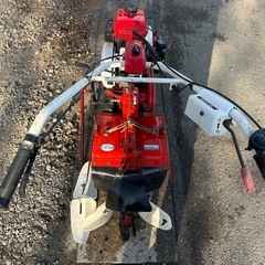 イセキ　管理機　畝立て　 KC33 ランドミニ33　ハンドル上下回転　耕運機　家庭菜園 3.5馬力 Wタイヤ 土あげ 溝上げ 畝上げ 培士 溝掘り 跳ね上げ 培土器.補助輪付き　宮崎の画像
