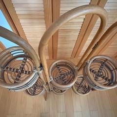 ラタン、木の3パターン折り畳める収納飾りの画像