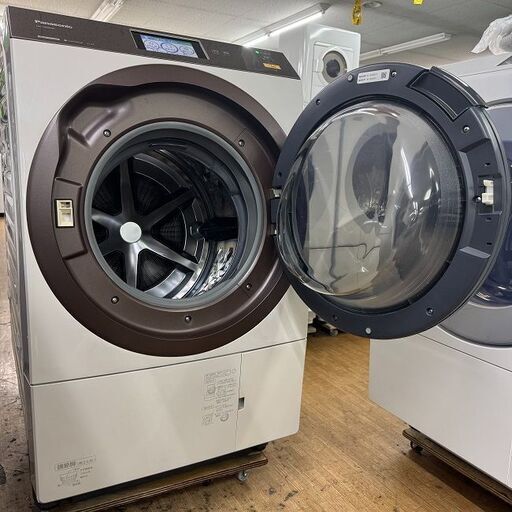 地域限定送料無料　美品【 Panasonic 】パナソニック 洗濯11.0㎏/乾燥6.0㎏ ドラム式洗濯機 自動投入 温水泡洗浄 ヒー