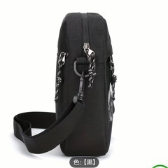 メンズ・レディースカジュアルオックスフォード「私のバッグに触らないで」プリントクロスボディバッグ -の画像