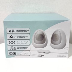 PCスピーカー ゲーミングスピーカー 有線 無線 卵型 USB給電 ホワイトの画像