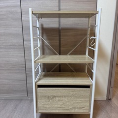 引き出し付き　キャスターラックの画像