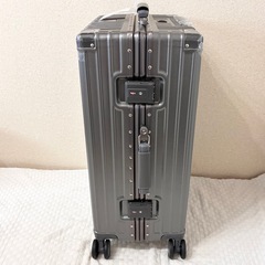 【新品】アルミスーツケース キャリー グレー 60L TSAロック　消音軽量の画像