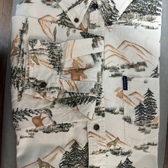 【コットン100%／少し大きめ】総柄シャツ メンズ 170cm前後 ゆったりサイズの画像