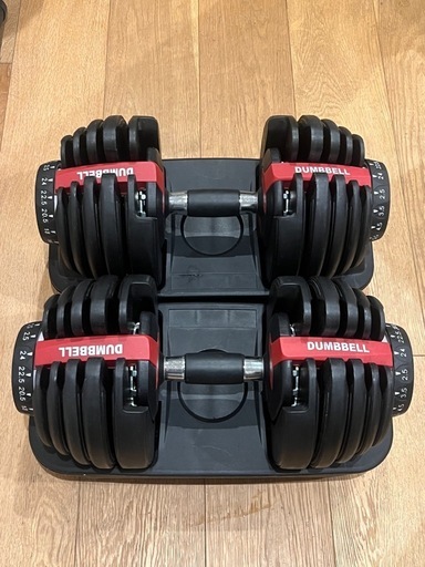 可変式ダンベル 24kg × 2個セット（調整式・筋トレ）