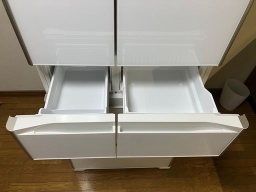 HITACHI 冷蔵庫 R-XG4800H(XW) 2018年製 475L 日立 6ドア 真空チルド クリスタルドア クリスタル ホワ