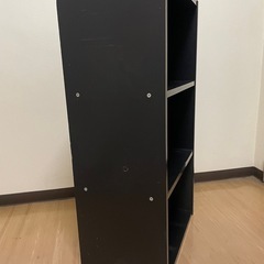 【無料】三段カラーボックス（黒）の画像