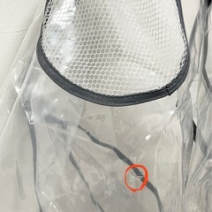 前面フルオープン　レインカバー　ベビーカーの画像