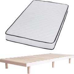 すのこベッド＋ポケットコイルマットレスセットの画像