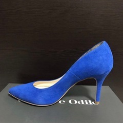 Odette e Odile 青 ポインテッドトゥ ハイヒールの画像