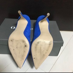 Odette e Odile 青 ポインテッドトゥ ハイヒールの画像