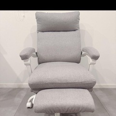 タンスのゲン 洗えるリクライニング デスクチェア フットレスト付ゲーミングチェアの画像