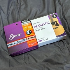 Elixir アコースティックギター弦 NANOWEB 80/20 BRONZE 12/53 LIGHT 2セットの画像